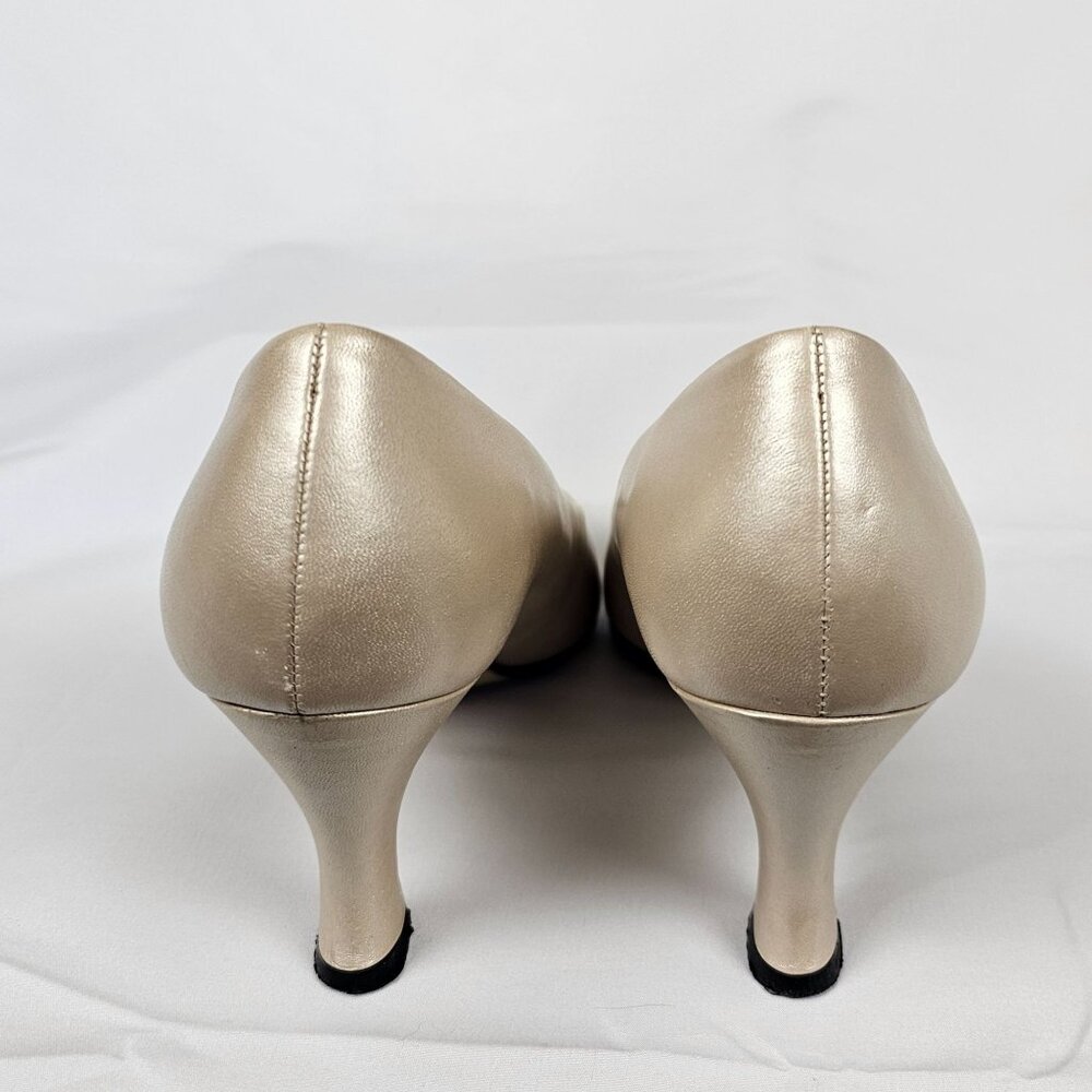 Worthington Soft Collection Jill 2.5" Heels 8.5M Cream Gold Business Casual Shoe - Picture 10 of 16